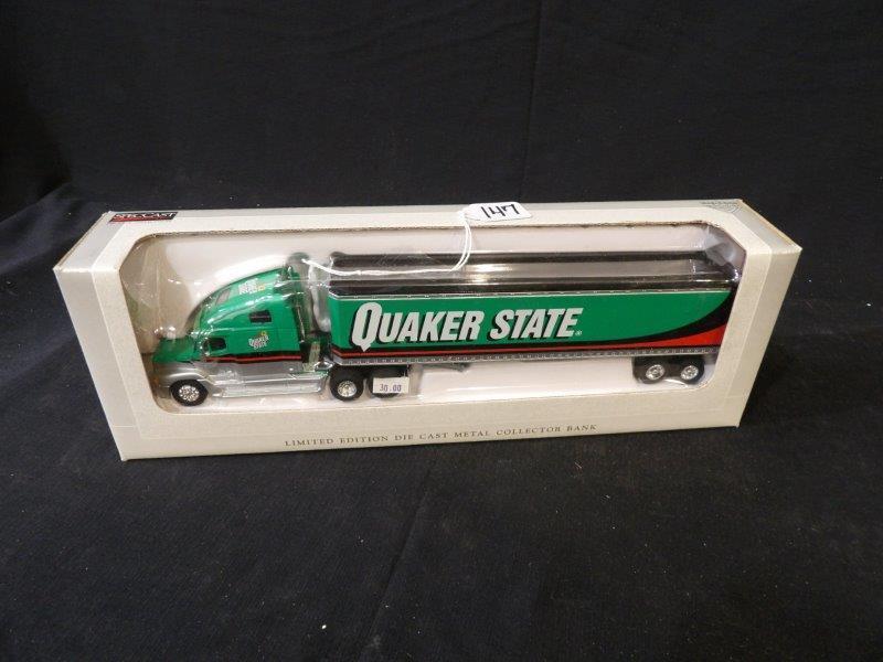 Spec Cast Quaker State Limited Edition Die Cast Metal Freightliner Collector Bank (1 of 2)