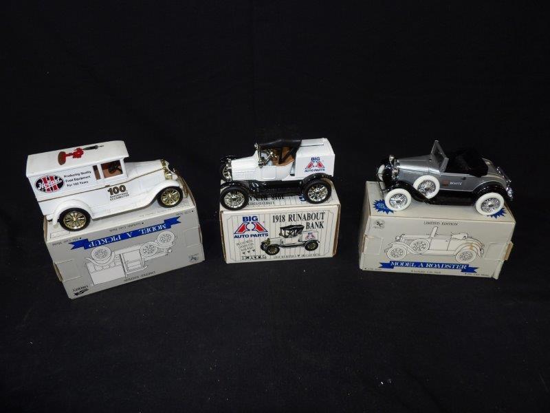 Lot of 3 Advertising Locking Coin Bank Replicas Inc. Ertl and Spec Cast (1 of 4)