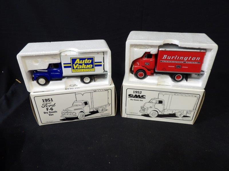 Lot of 2 First Gear Advertising Trucks-Auto Value & Burlington (1 of 3)