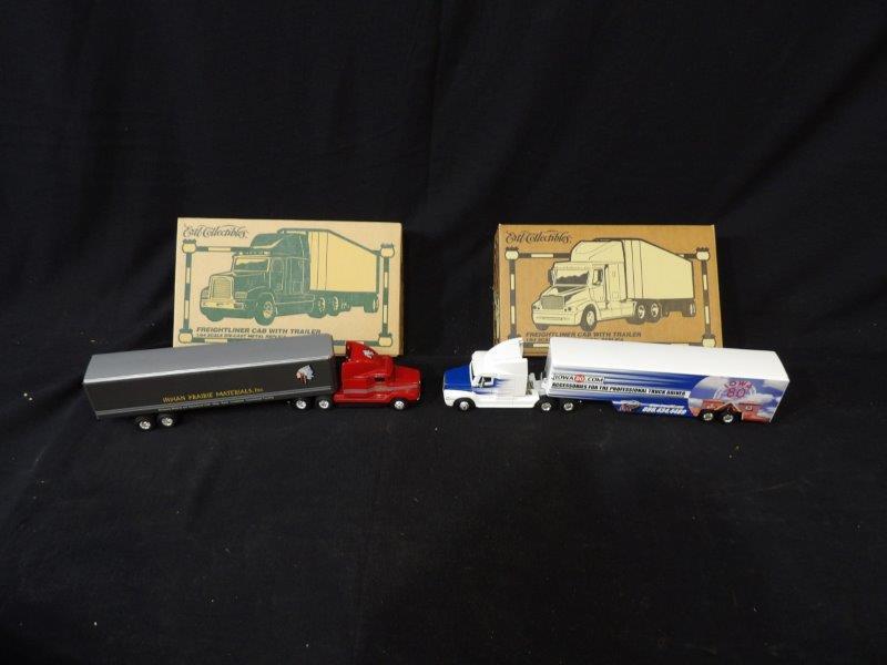 Lot of 2 Ertl Collectibles Advertising Semis-Iowa 80.Com, Indian Prairie Materials Inc. (1 of 3)