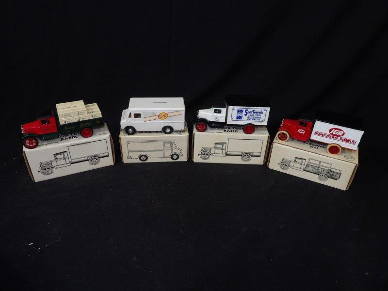 Lot of 4 Ertl Collectibles Die Cast Advertising Banks (1 of 4)