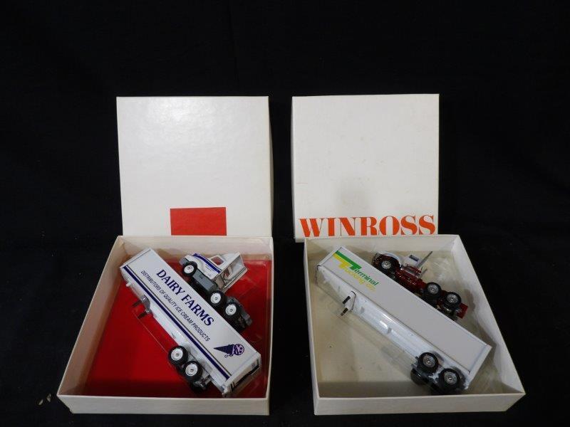 Lot of 2 Winross Advertising Tractor Trailers-Dairy Farms & Terminal Trucking (1 of 3)