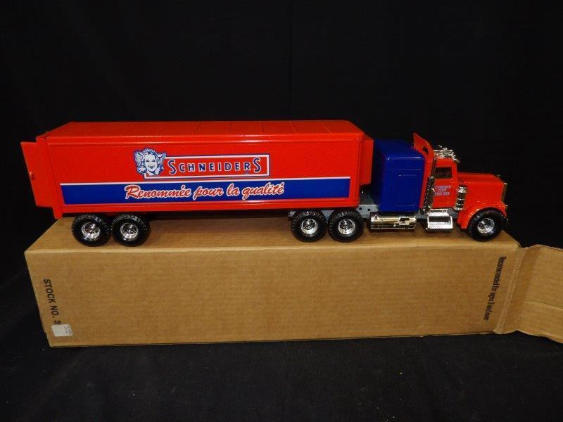 Ertl J.M. Schneiders Advertising Tractor Trailer: 21 1/2" L