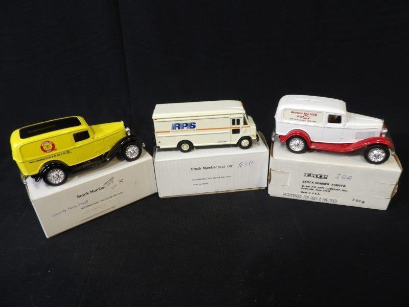Lot of 3 Ertl Advertising Coin Bank and Delivery Truck / Cars (1 of 8)