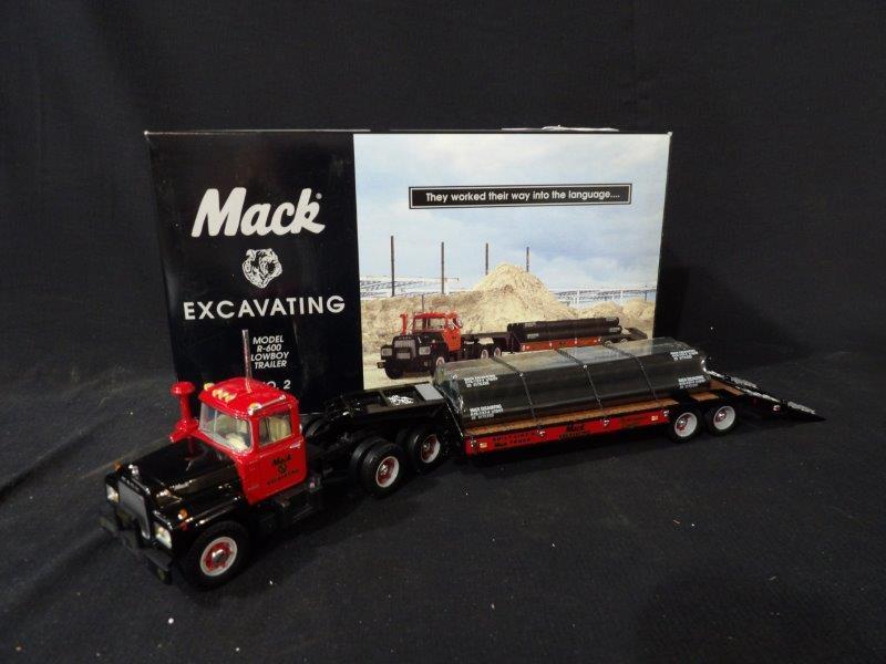 First Gear Mack Excavating Model R-600 Lowboy Trailer No. 2: NIB 1/34 Scale