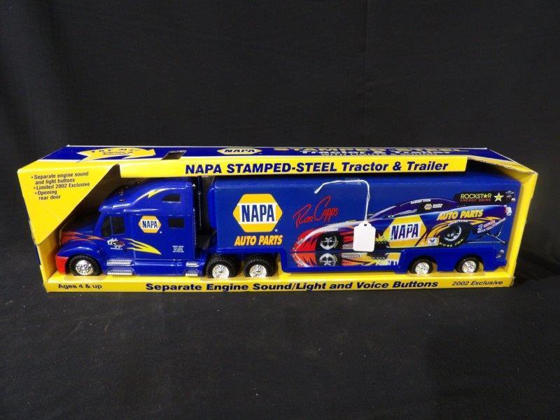 First Gear Napa Stamped Steel Tractor & Trailer w/ Lights and Sound Limited 2002 Exclusive Ron Capps (1 of 5)