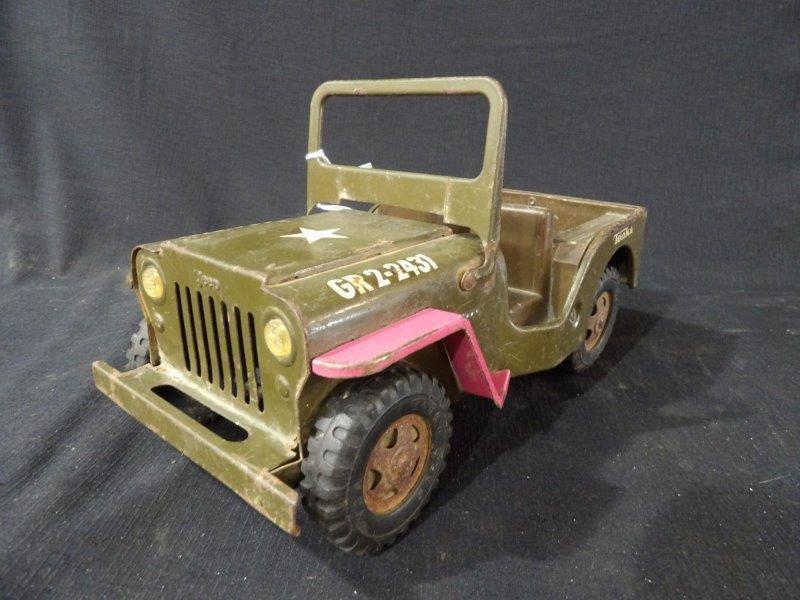 Vintage tonka sale army jeep