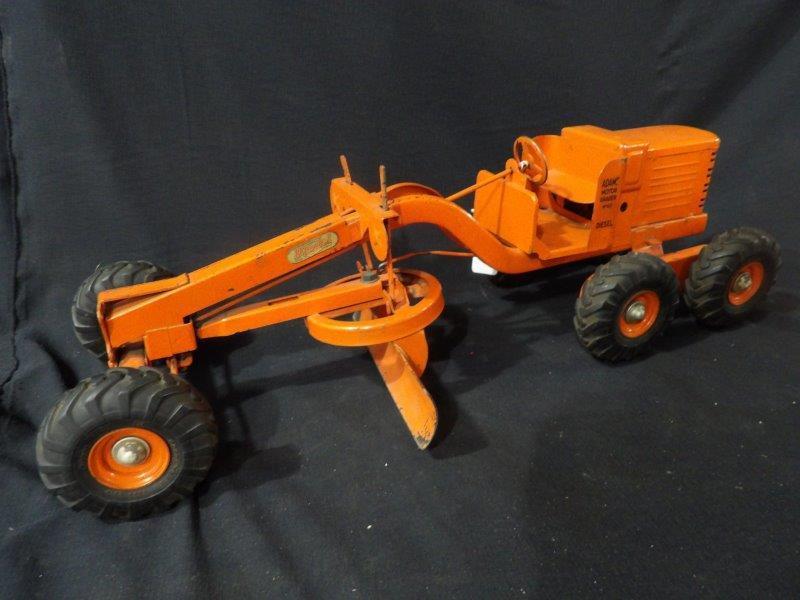 1950s Doepke Adams Motor Road Grader Pressed Steel Model Toy Diesel (1 of 7)