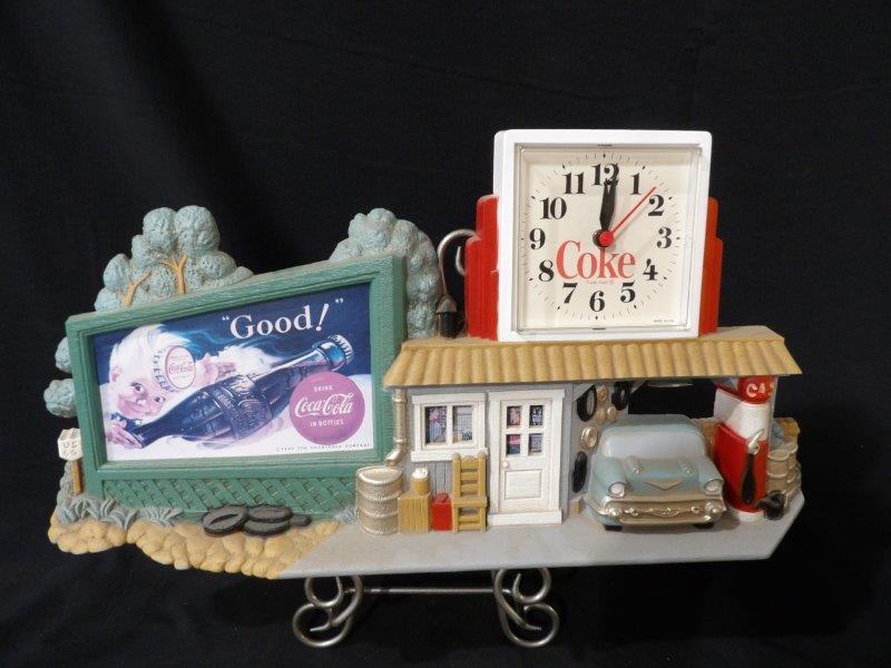 Vintage 1990 Burwood Route 66 Coca-Cola Wall Clock Battery Op (1 of 6)