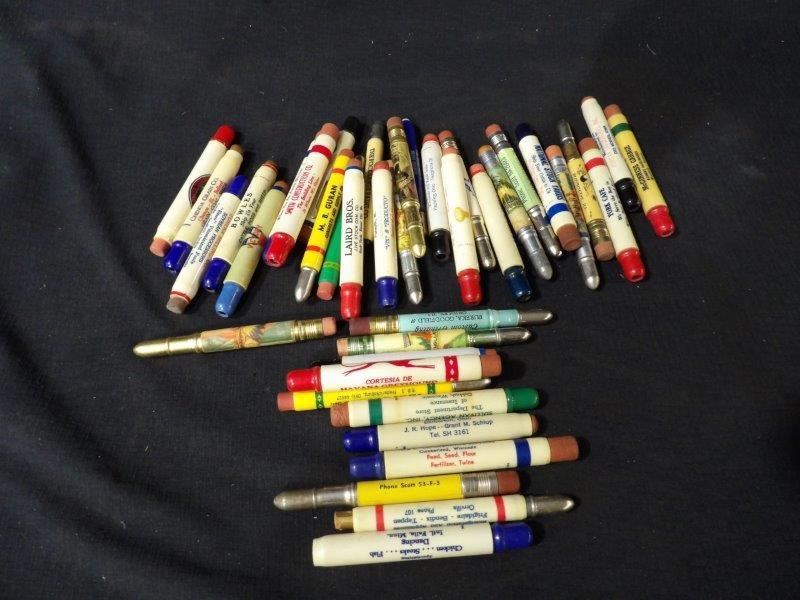 Lot of 39 Various Vintage Advertising Collectible Bullet Pencils (1 of 7)