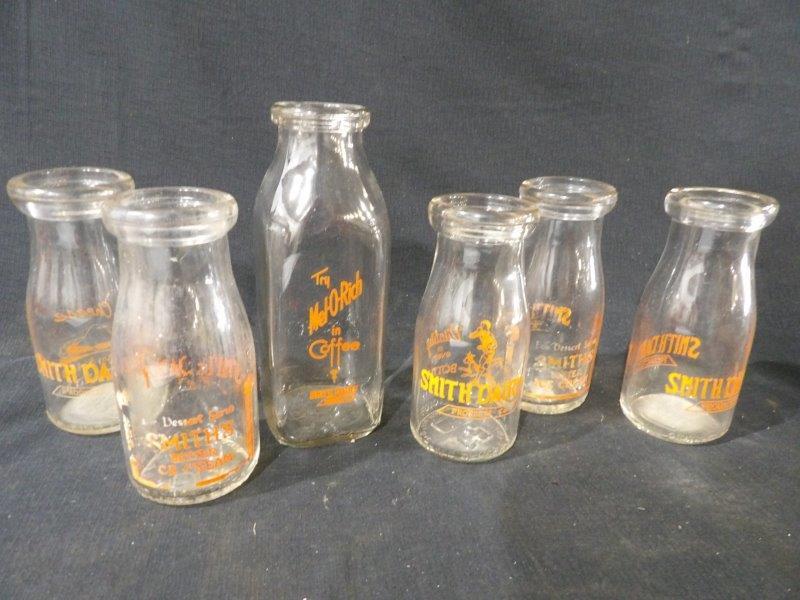 Lot of 6 Vintage Smith's Dairy Milk Bottles (1 of 5)