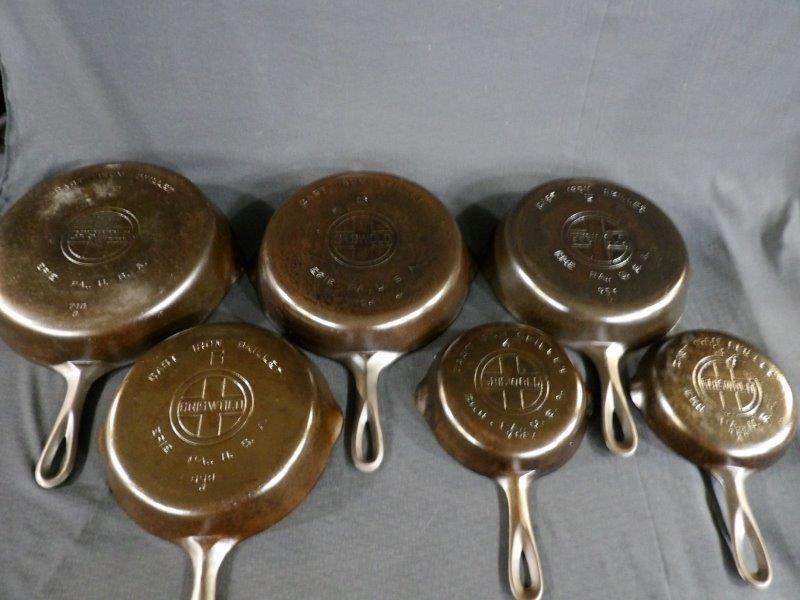 Griswold #3,4,6,7,8, & 9 cast-iron skillets (1 of 11)