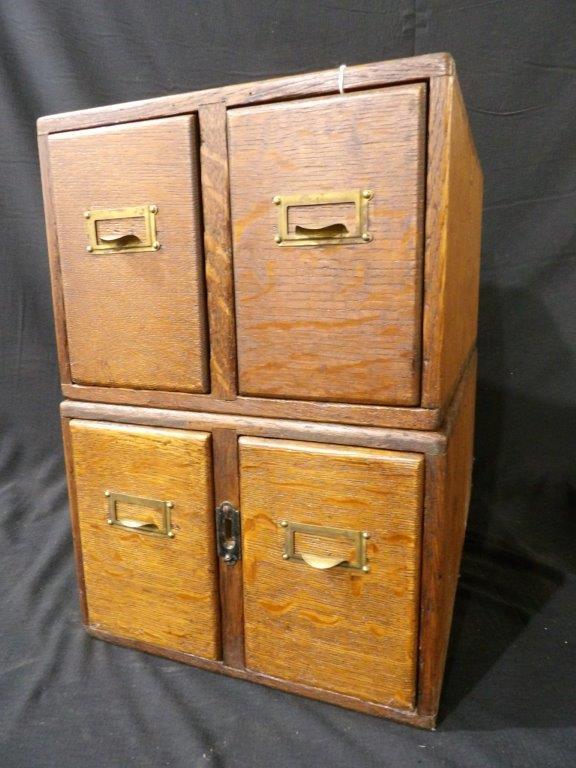 2 Piece Table Top Card Catalog (1 of 10)