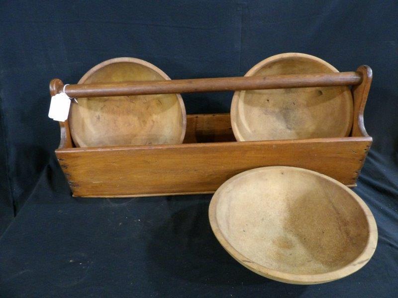 Primitive carrier and 3 butter bowls (1 of 12)