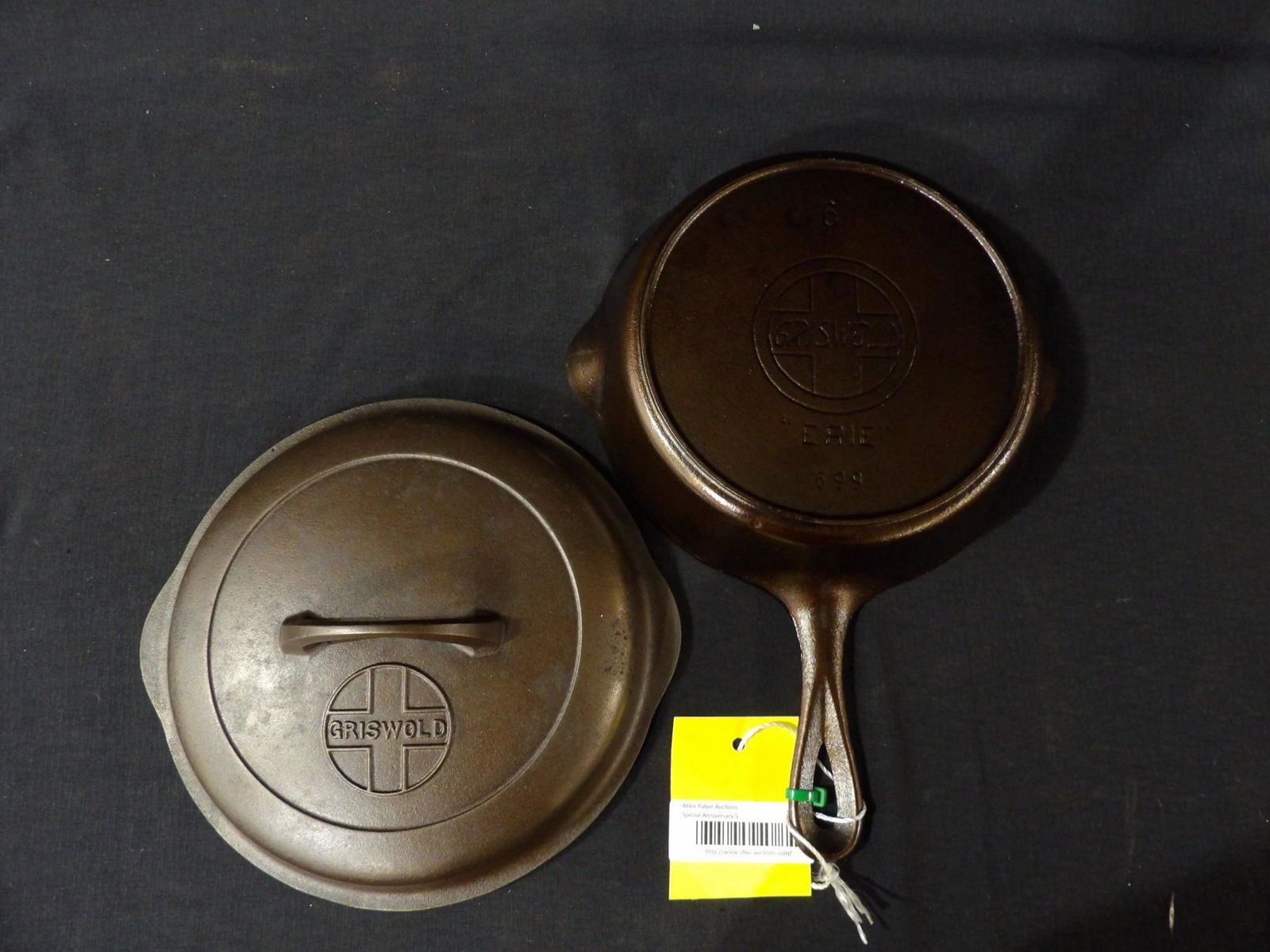 Griswold #6 skillet with self-basting button lid (1 of 6)