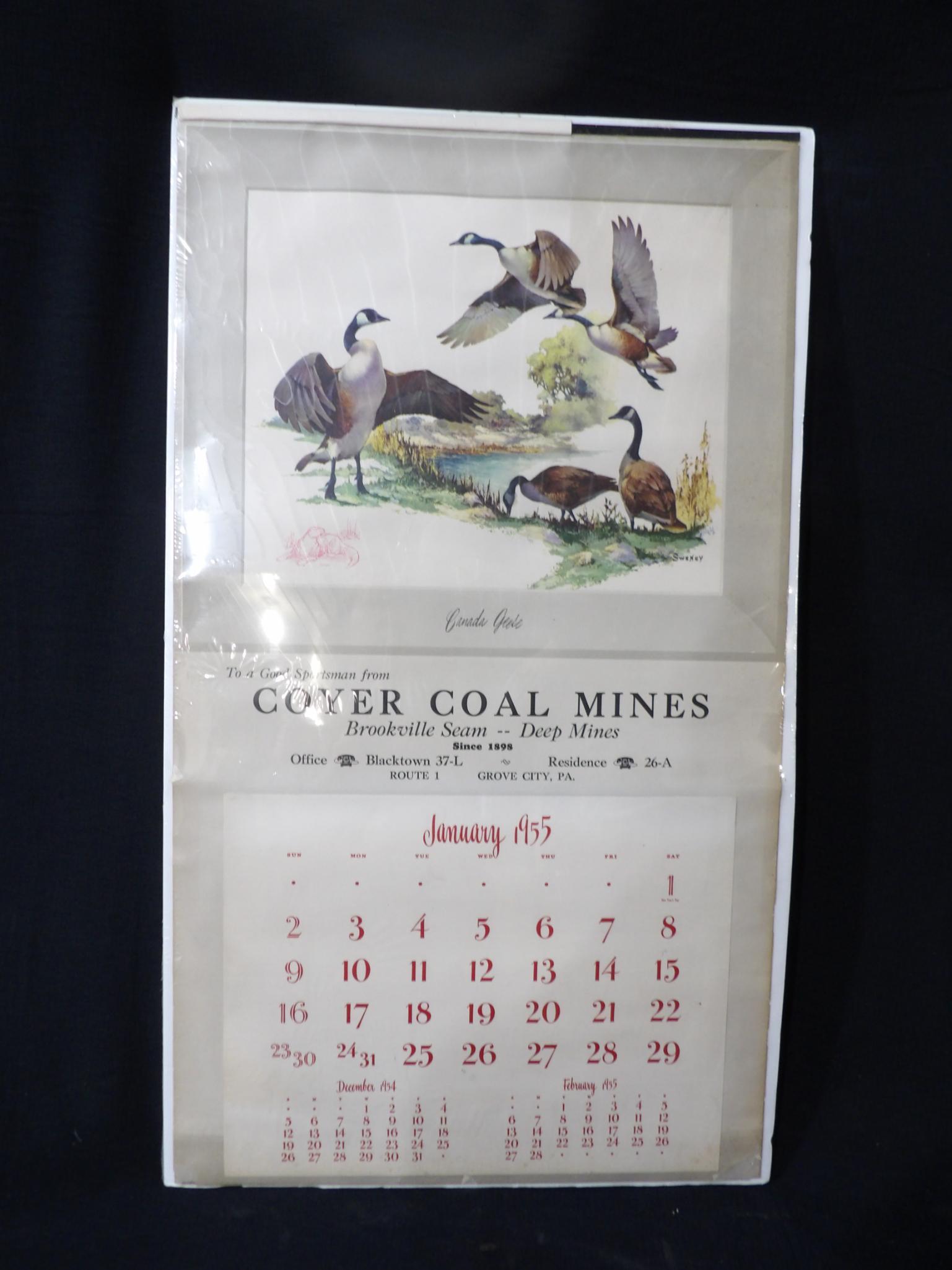 1955 Coyer Coal Mines calendar (1 of 4)