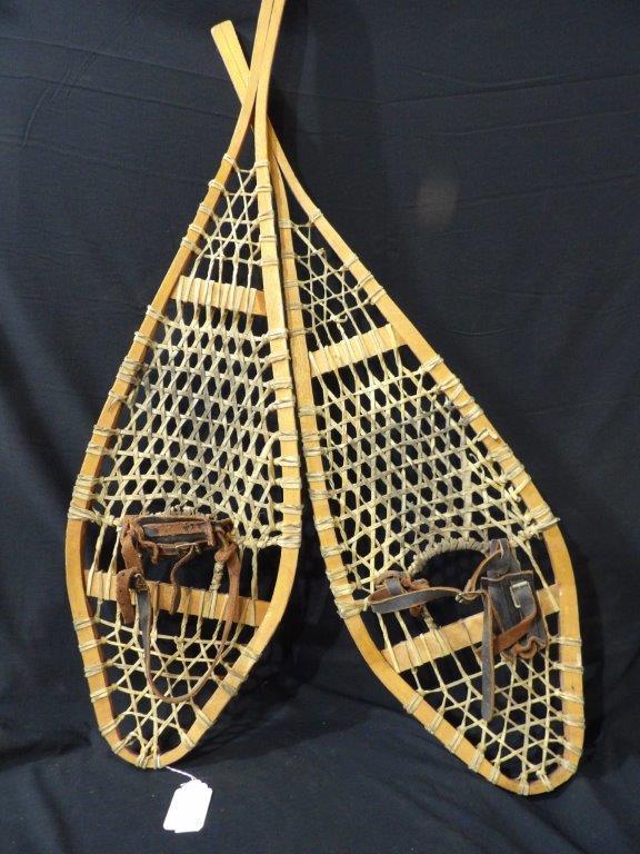 Early Pair Handwoven Snow Shoes (1 of 10)