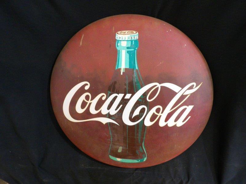 Coca-Cola metal button sign (1 of 4)
