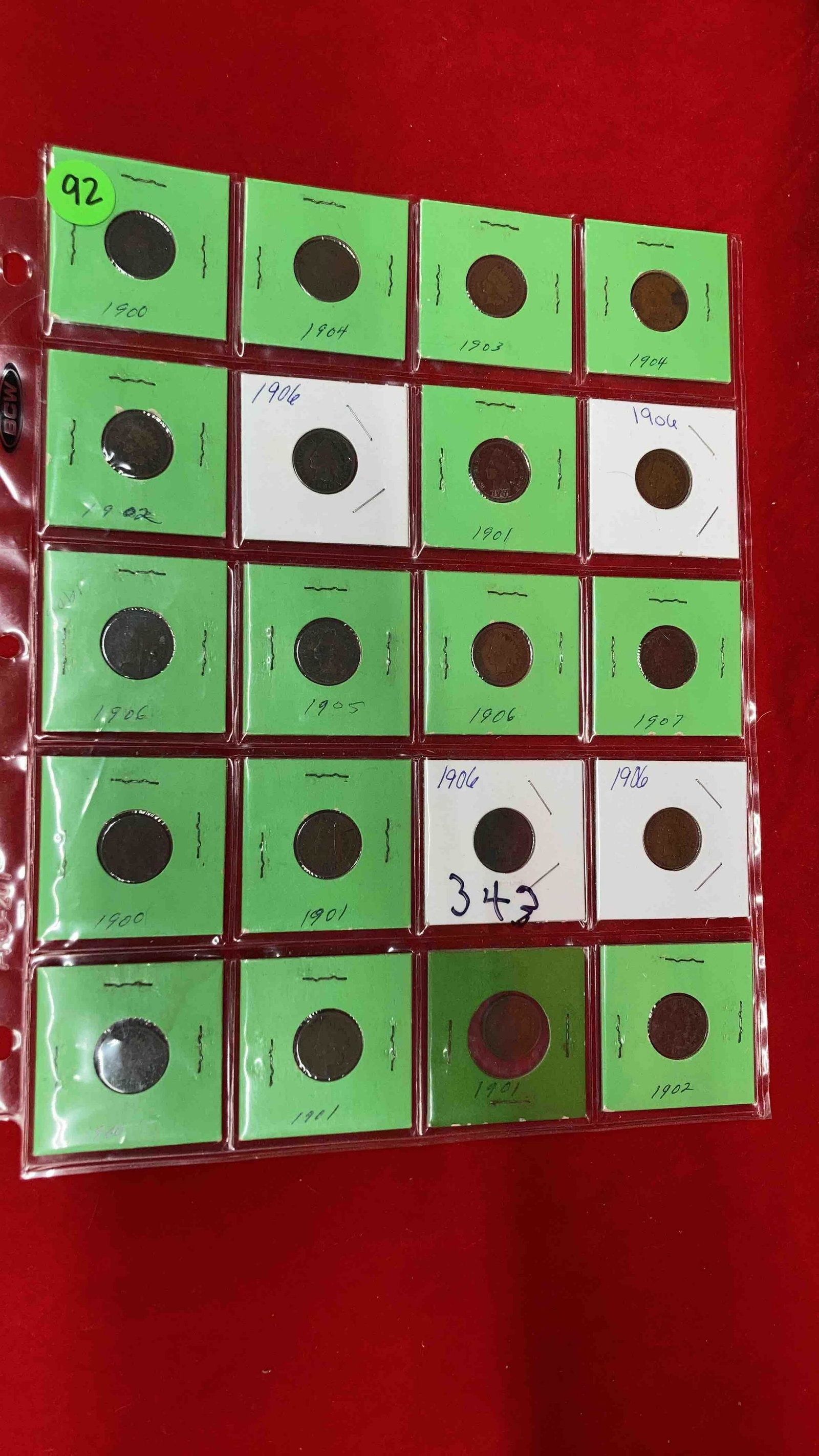 20 INDIAN HEAD PENNIES (1 of 6)