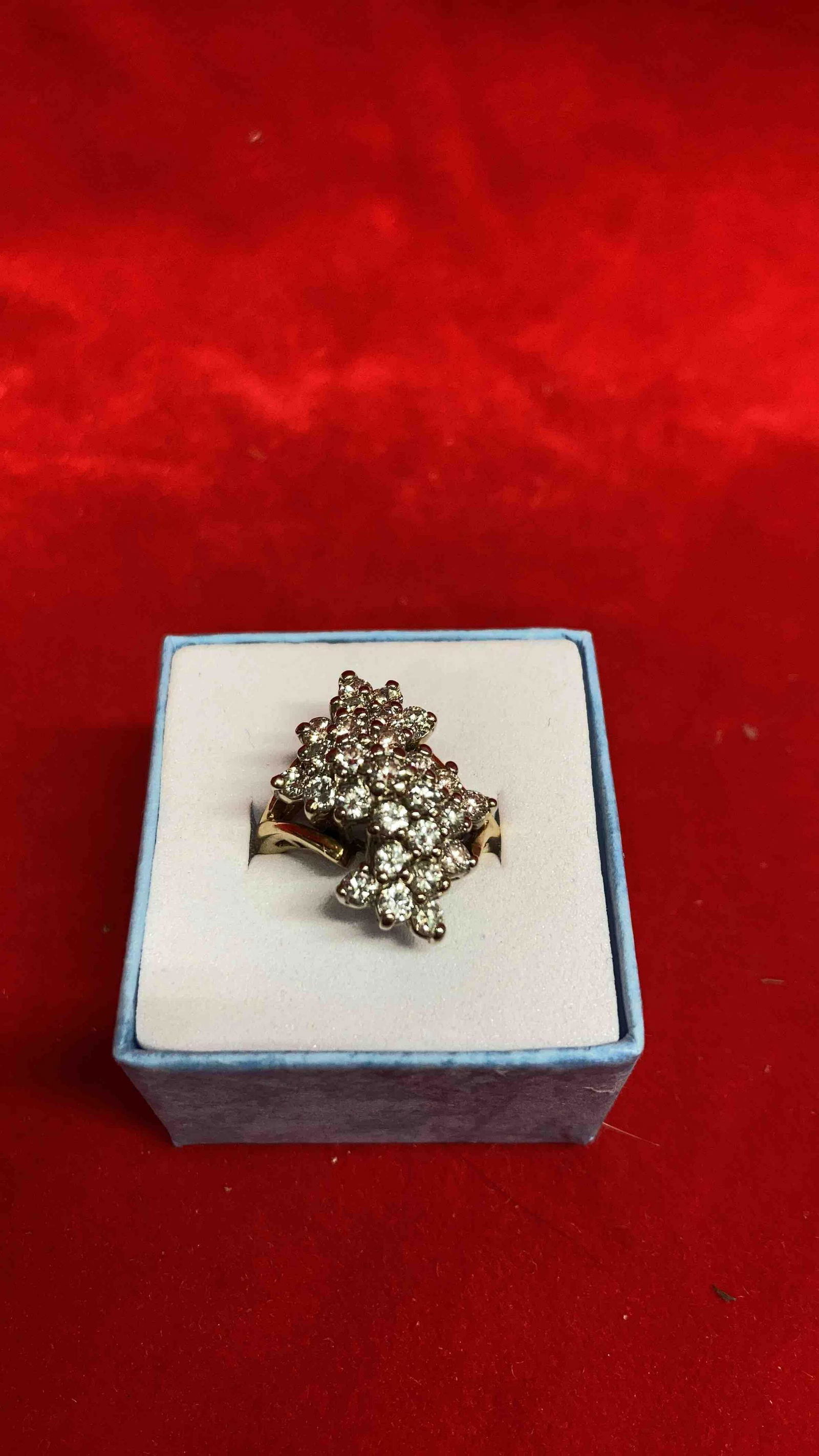 14K GOLD DIAMOND CLUSTER RING (1 of 5)