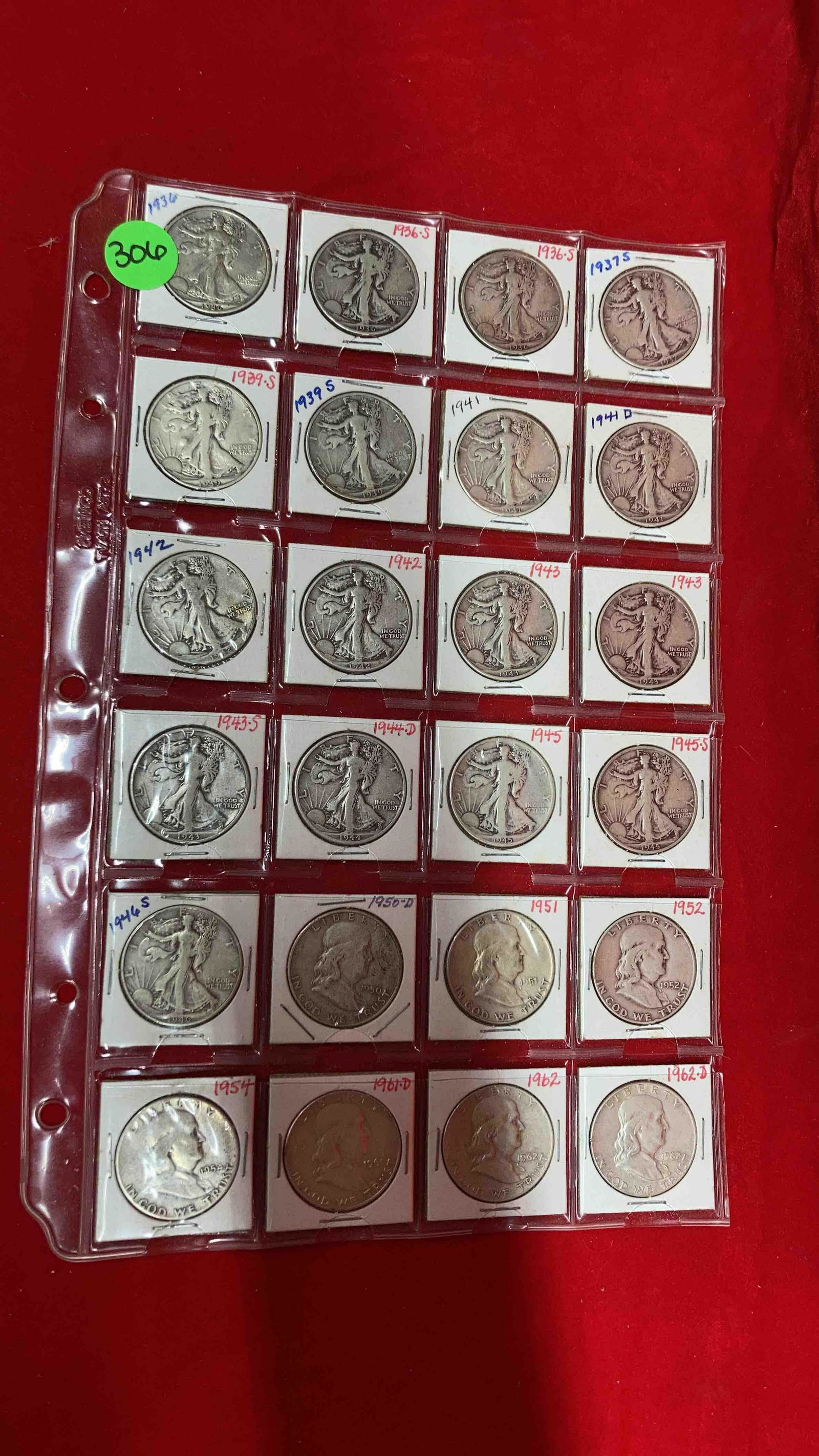 24- WALKING LIBERTIES AND FRANKLIN HALF DOLLARS (1 of 5)