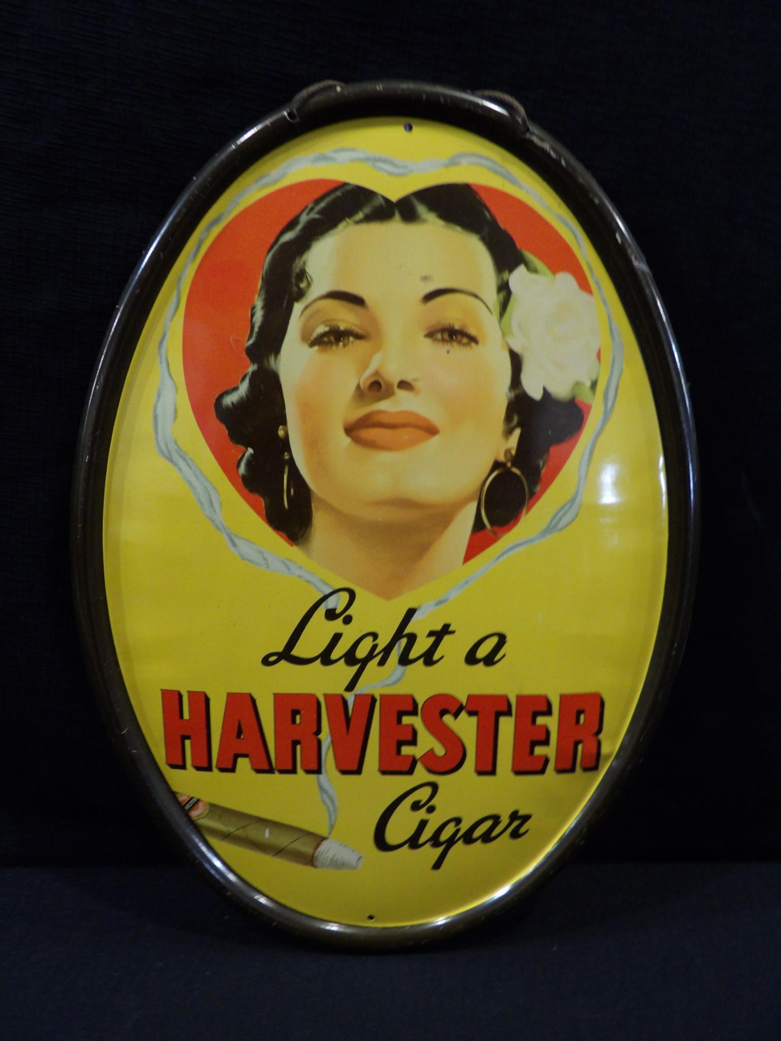 SST Harvester cigar self-framed sign (1 of 4)