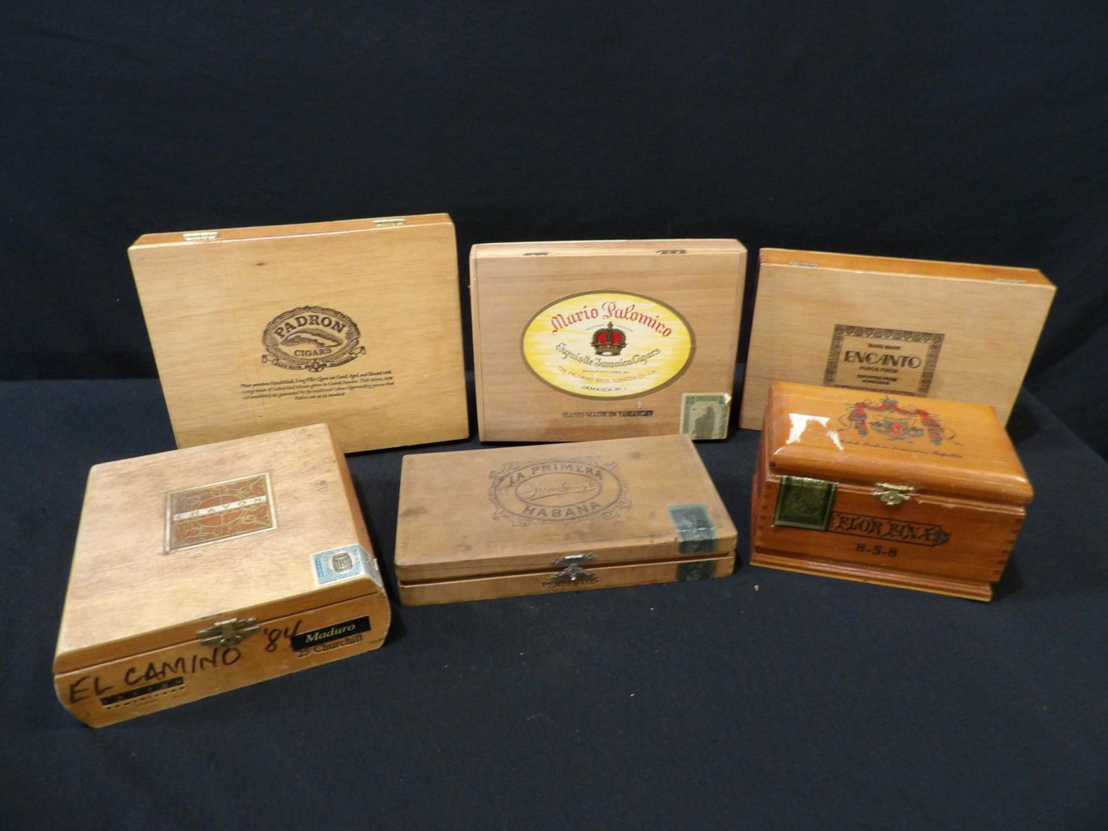 Lot of 6 Wooden Cigar Boxes/ Chests Inc. Chavon, FlorFina, La Primera, Padron, Mario Palomino ETC (1 of 13)