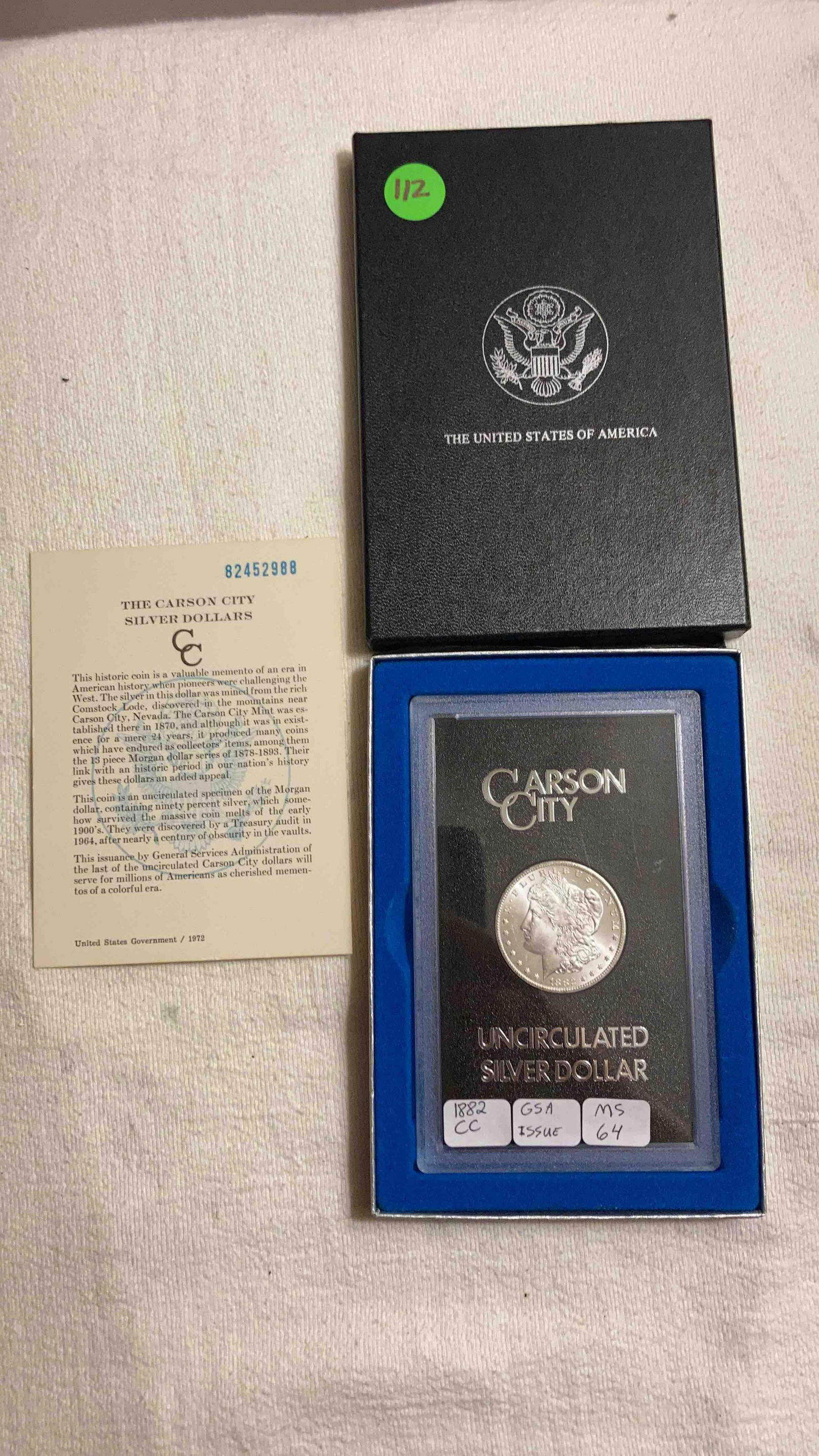 CARSON CITY 1882 UC SILVER DOLLAR (1 of 5)