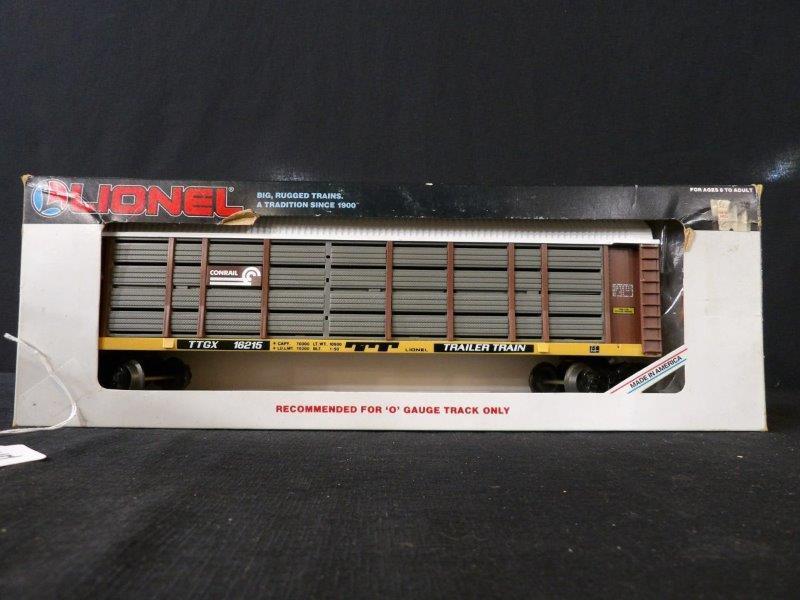 LIONEL CONRAIL TWO TIER AUTO CARRIER TRAILER TRAIN (1 of 4)