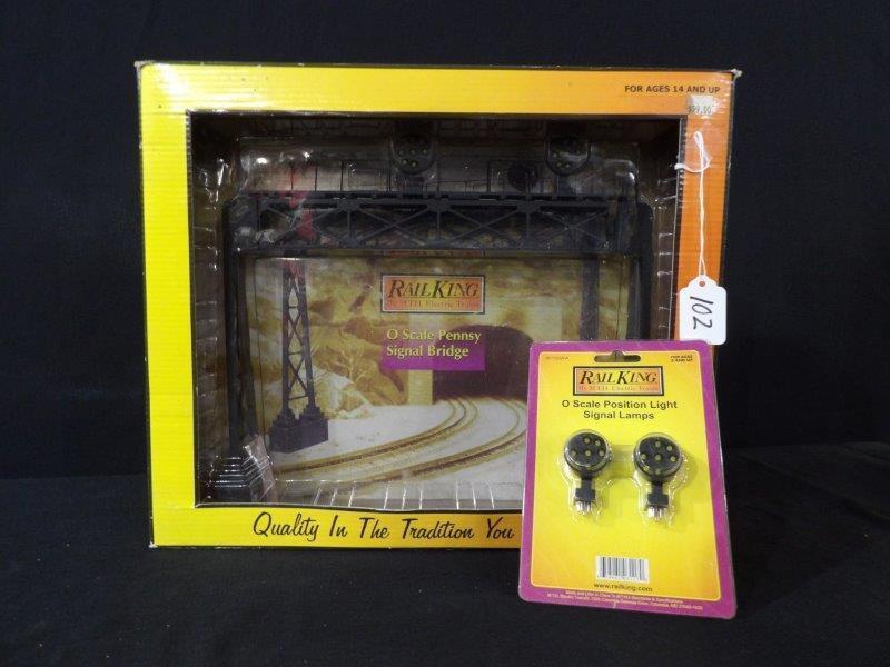 MTH RAIL KING PENNSY SIGNAL BRIDGE W/ 2 SPARE LAMPS (1 of 5)