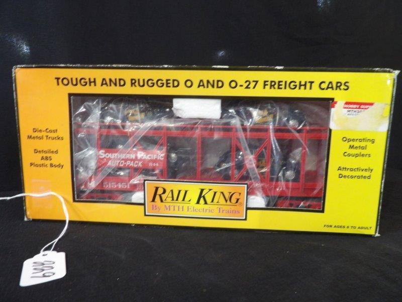 RAIL KING BY MTH SOUTHERN PACIFIC AUTO CARRIER CAR W/ 4 VW BEETLES (1 of 6)