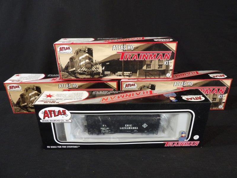 LOT OF 4 ATLAS TRAINMAN HOPPER AND BOX CAR KITS (1 of 7)