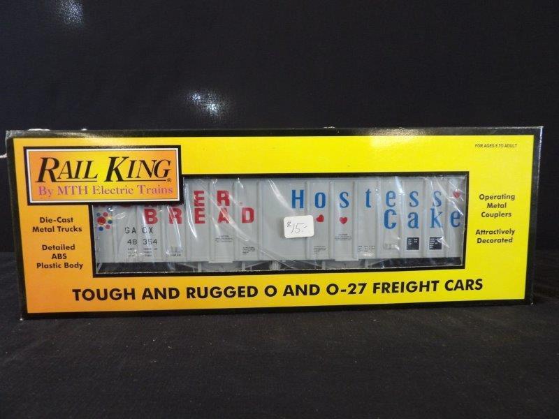 RAIL KING BY MTH HOSTESS CAKE/ WONDER BREAD 50' AIRSLIDE HOPPER CAR: IN ORIGINAL PACKAGING O/O27 SCALE 30-75105