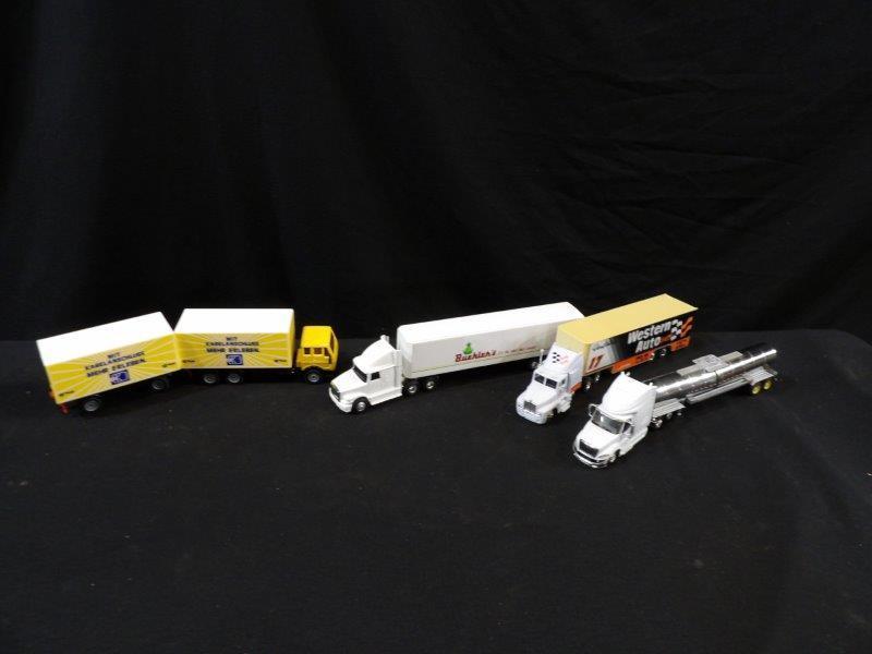 LOT OF 4 VARIOUS ADVERTISING TRUCKS AND TRAILERS/TANKER (1 of 5)