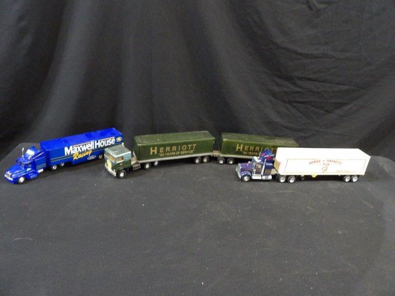 LOT OF 3 VARIOUS ADVERTISING TRUCK AND TRAILERS (1 of 10)