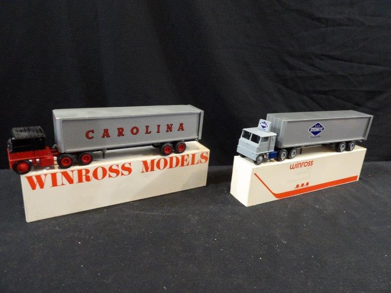 LOT OF 2 WINROSS ADVERTISING PROMOTIONAL MODEL TRUCK & TRAILER REPLICAS (1 of 5)