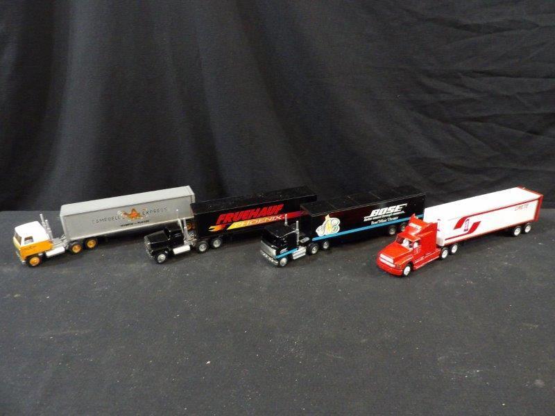 LOT OF 4 WINROSS ADVERTISING PROMOTIONAL MODEL TRUCK AND TRAILER REPLICAS (1 of 5)