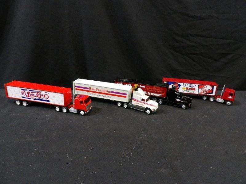LOT OF 4 WINROSS ADVERTISING PROMOTIONAL MODEL TRUCK AND TRAILER REPLICAS (1 of 6)