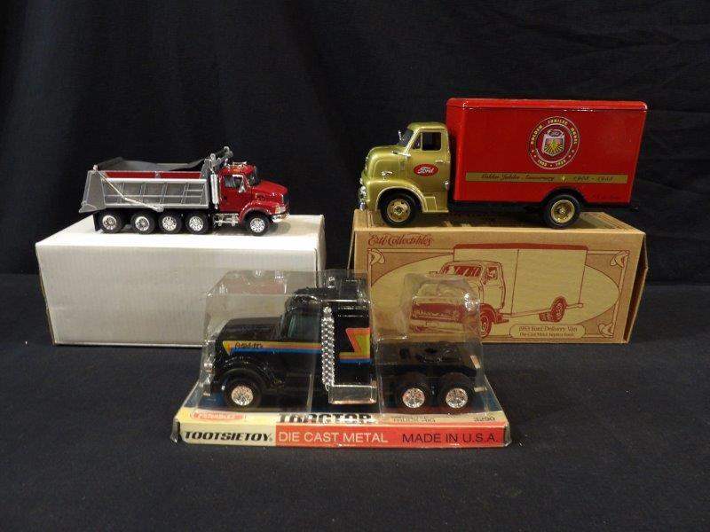 LOT OF 3 SCALE MODEL TRUCK REPLICAS INCLUDING ERTL & TOOTSIE TOY (1 of 9)