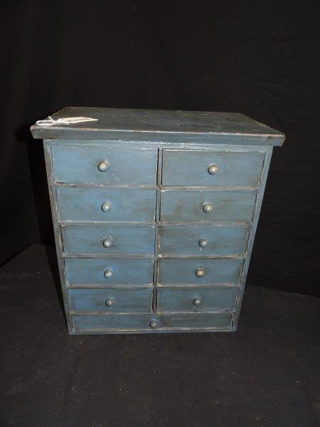 11 drawer blue Apothecary chest (1 of 5)