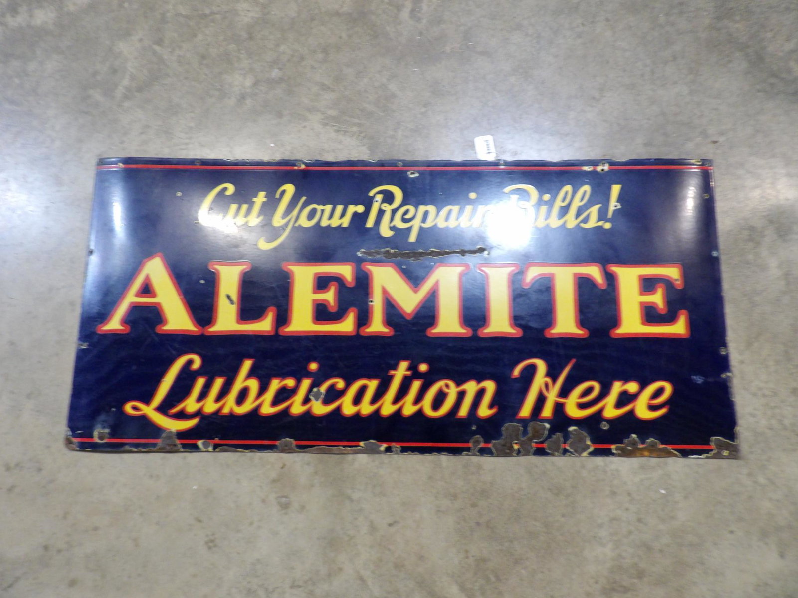SSP Alemite Lubrication Here sign (1 of 8)