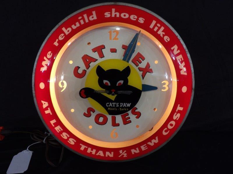 Excellent Cat-Tex Soles lighted clock (1 of 5)