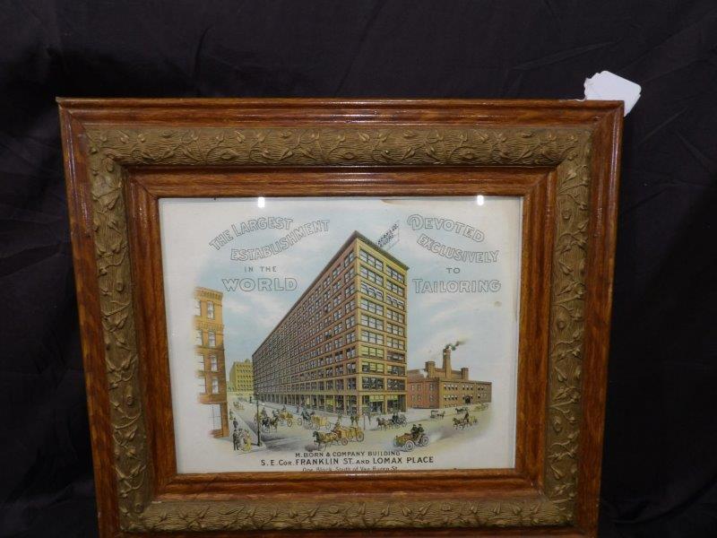 Great M. Born & Co. Tailors framed cardboard sign (1 of 7)