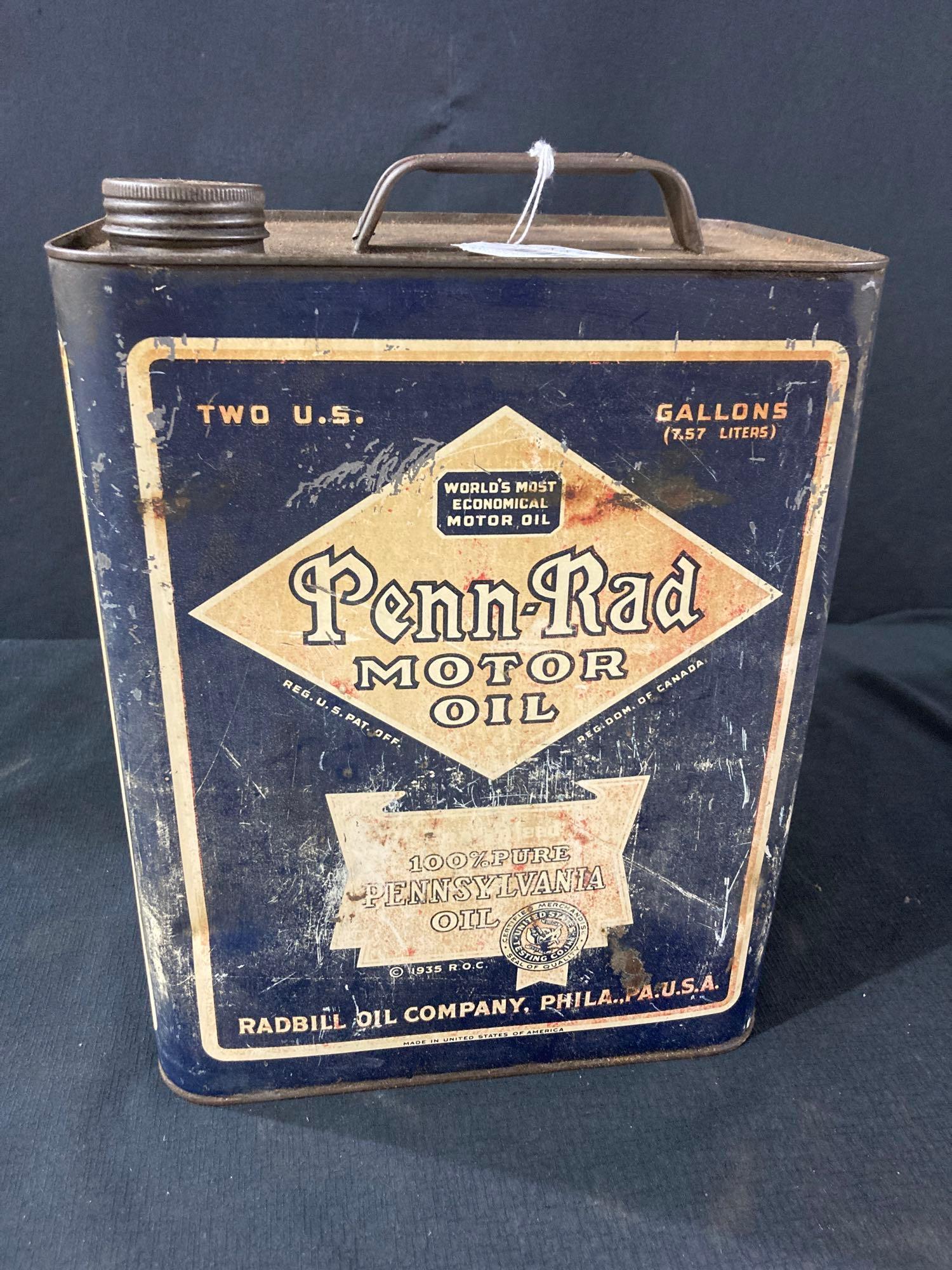 Penn-Rad Motor Oil 2 gallon can (1 of 6)