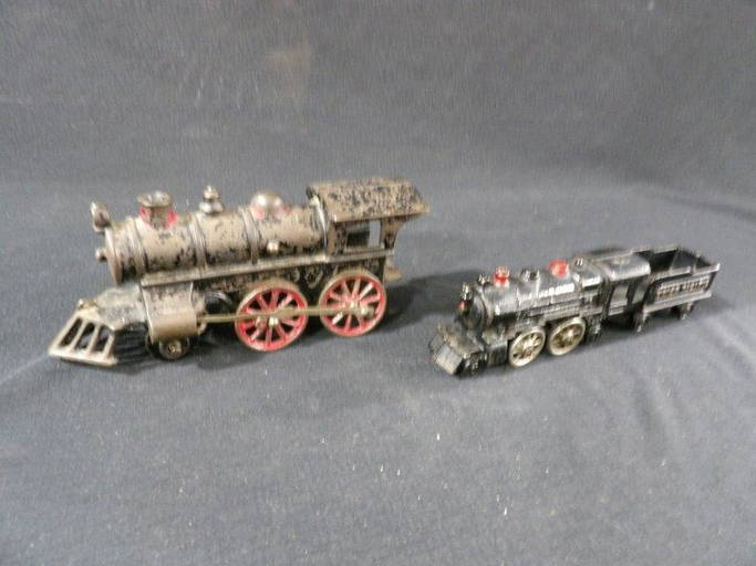 Lot Of 2 Cast Iron Steam Engine Models