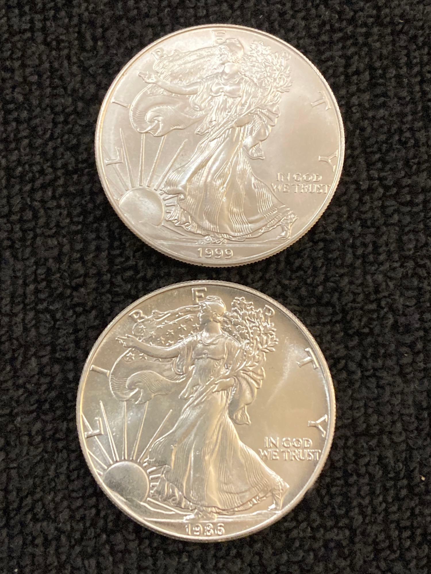 2- 1 OZ Silver Eagles (1 of 4)