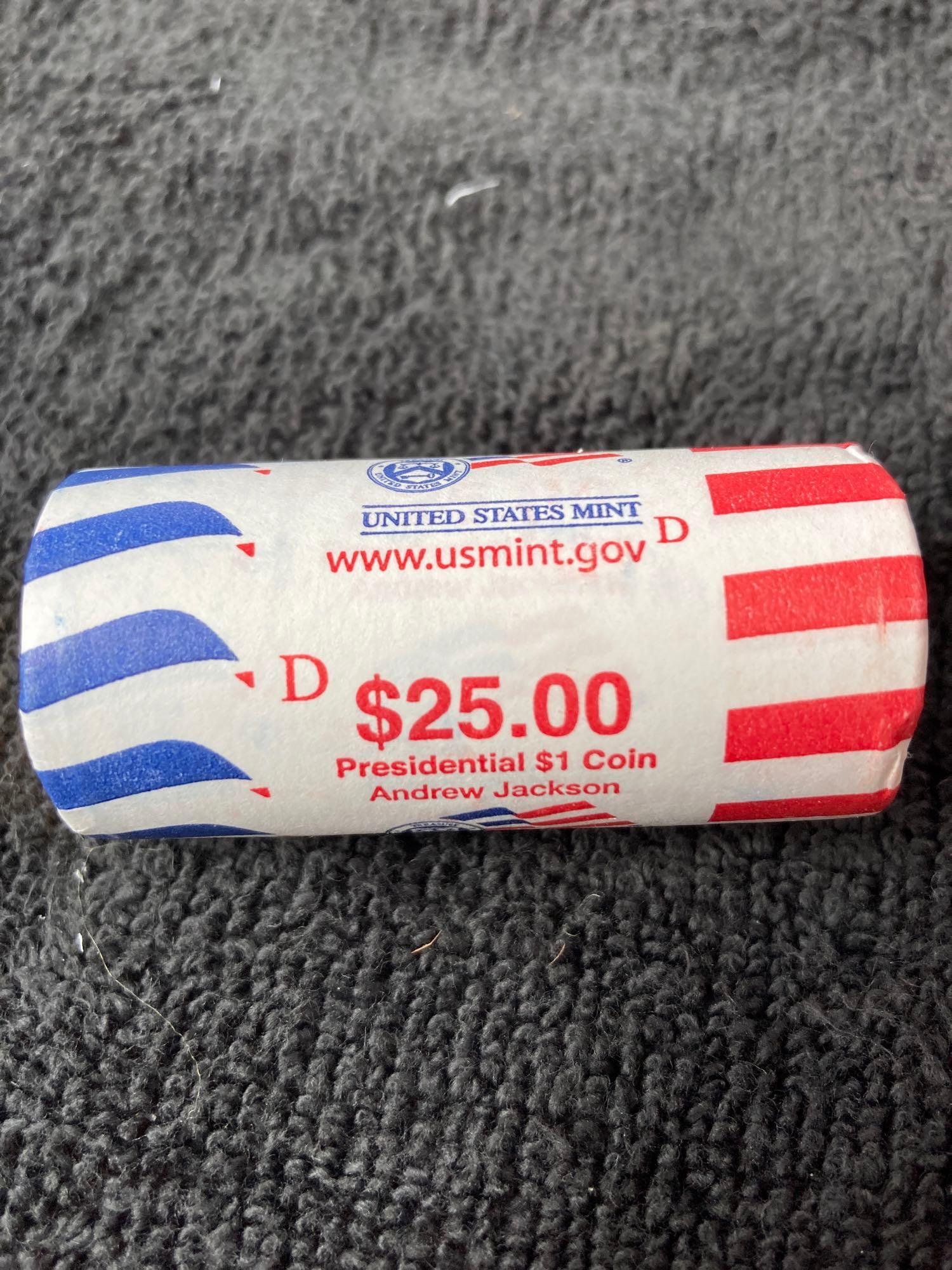 1 Roll of Presidential $1 Coins- Andrew Jackson (1 of 3)