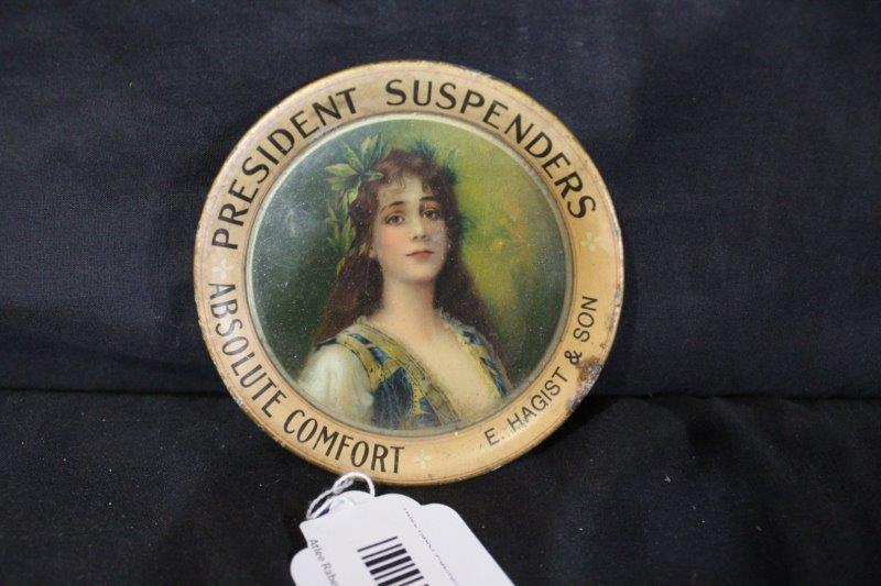 President Suspenders E. Hagist & Son tip tray (1 of 2)