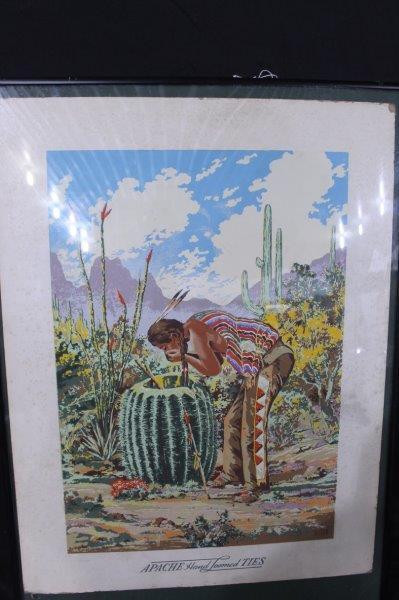APACHE Hand Loomed TIES Framed Litho (1 of 6)