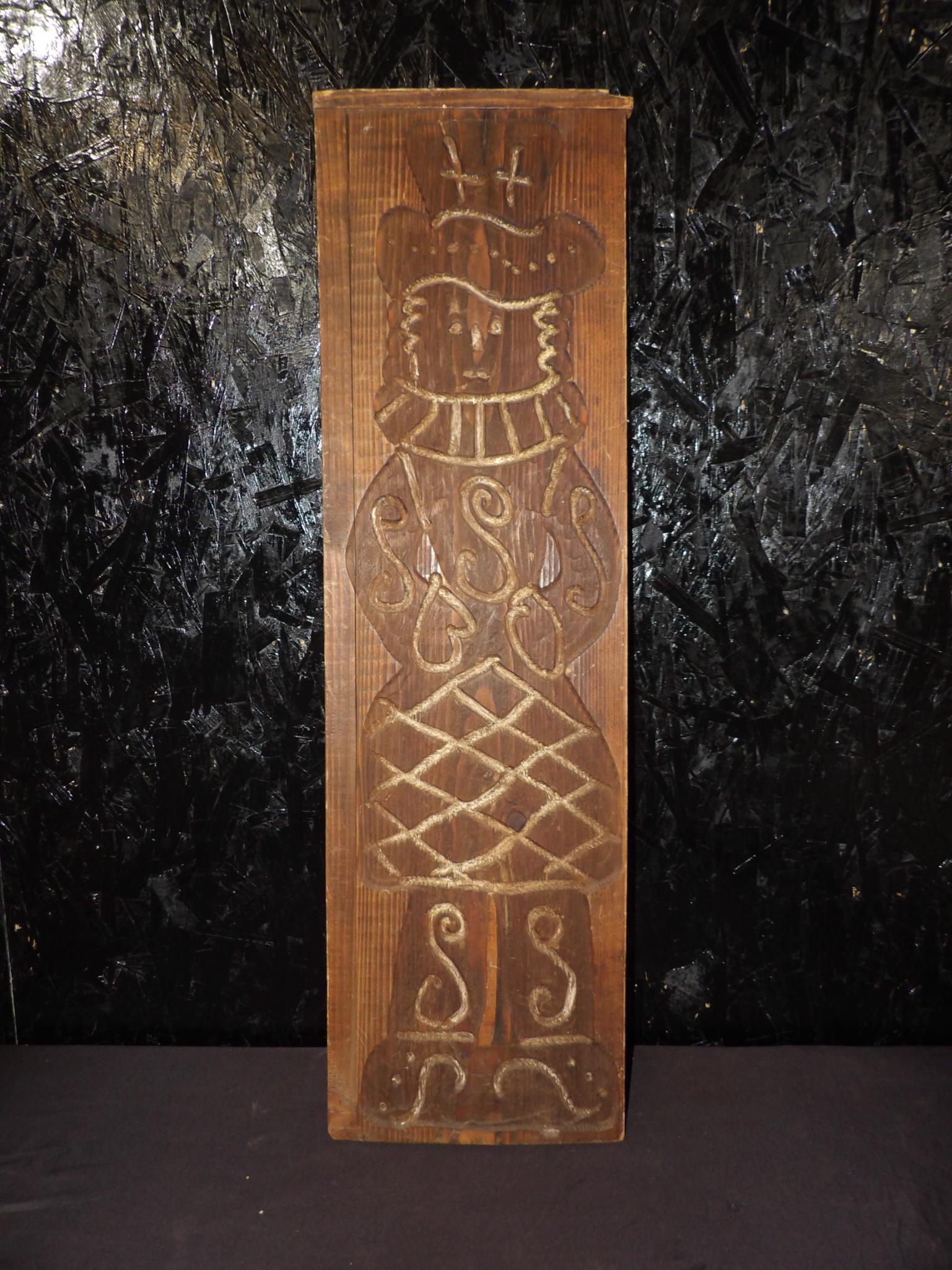 Early Wood Carved Gingerbread Man Mold (1 of 5)